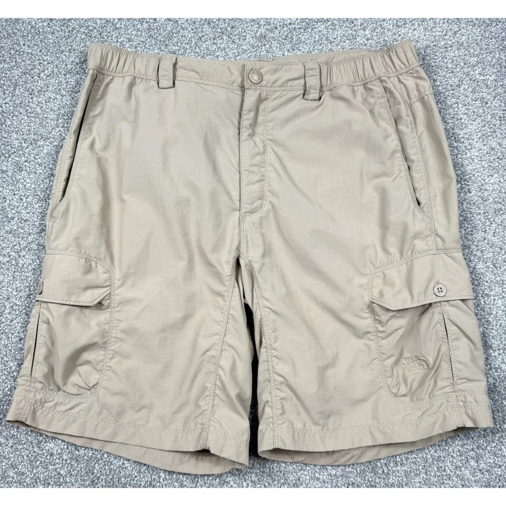 The North Face Men's M Khaki Cargo Hiking Shorts Outdoor Trail
